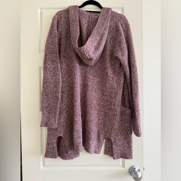 Abercrombie & Fitch Purple Hooded Cardigan Size Medium - Picture 4 of 4